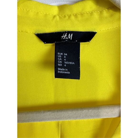 Yellow H&M button up blouse - Picture 2 of 8